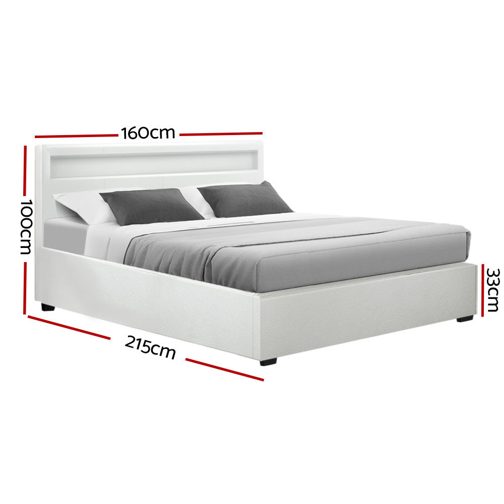 artiss-cole-led-bed-frame-pu-leather-gas-lift-storage-white-queen