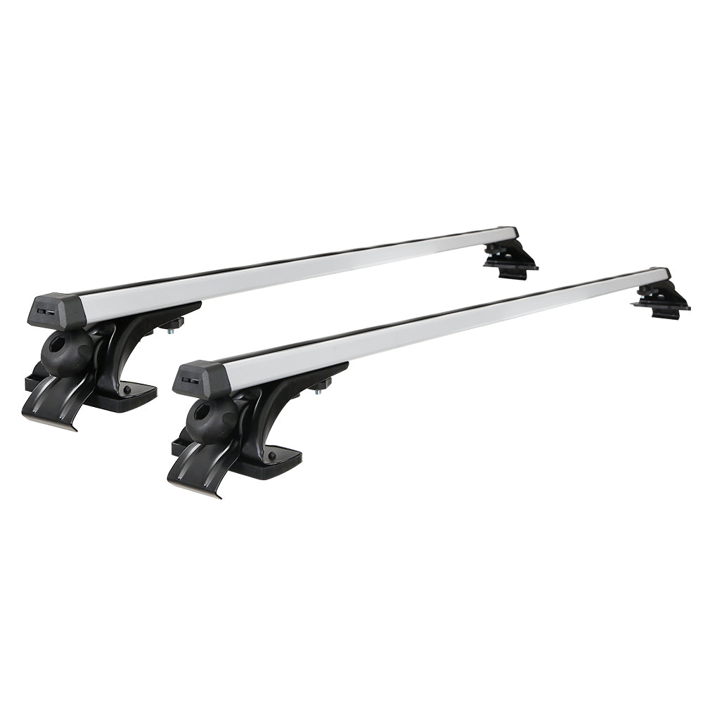 universal-car-roof-rack-1450mm-cross-bars-aluminium-silver-adjustable-brackets-carrier-90kg