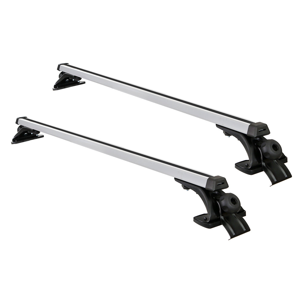 universal-car-roof-rack-1450mm-cross-bars-aluminium-silver-adjustable-brackets-carrier-90kg