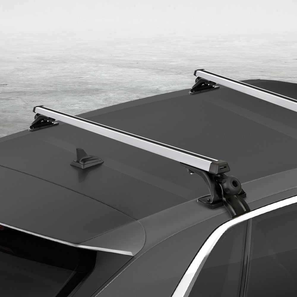 universal-car-roof-rack-1450mm-cross-bars-aluminium-silver-adjustable-brackets-carrier-90kg