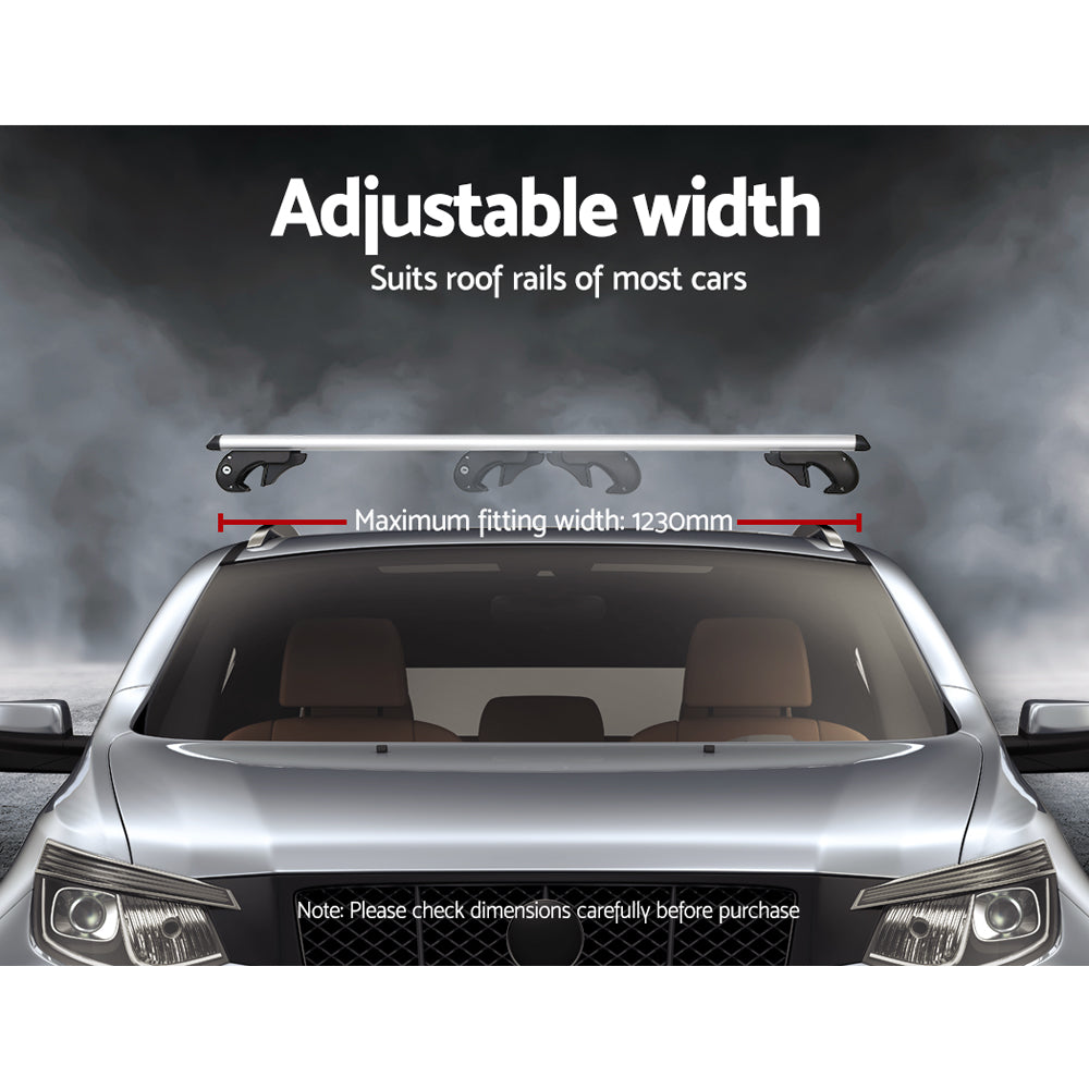 universal-car-roof-rack-1360mm-cross-bars-aluminium-silver-adjustable-car-90kgs-load-carrier