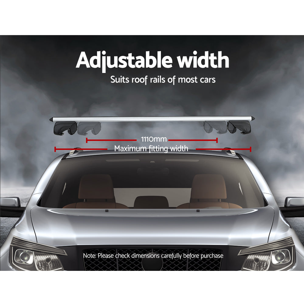 universal-car-roof-rack-1240mm-upgraded-holder-cross-bars-aluminium-silver-adjustable-car-90kgs-load-carrier