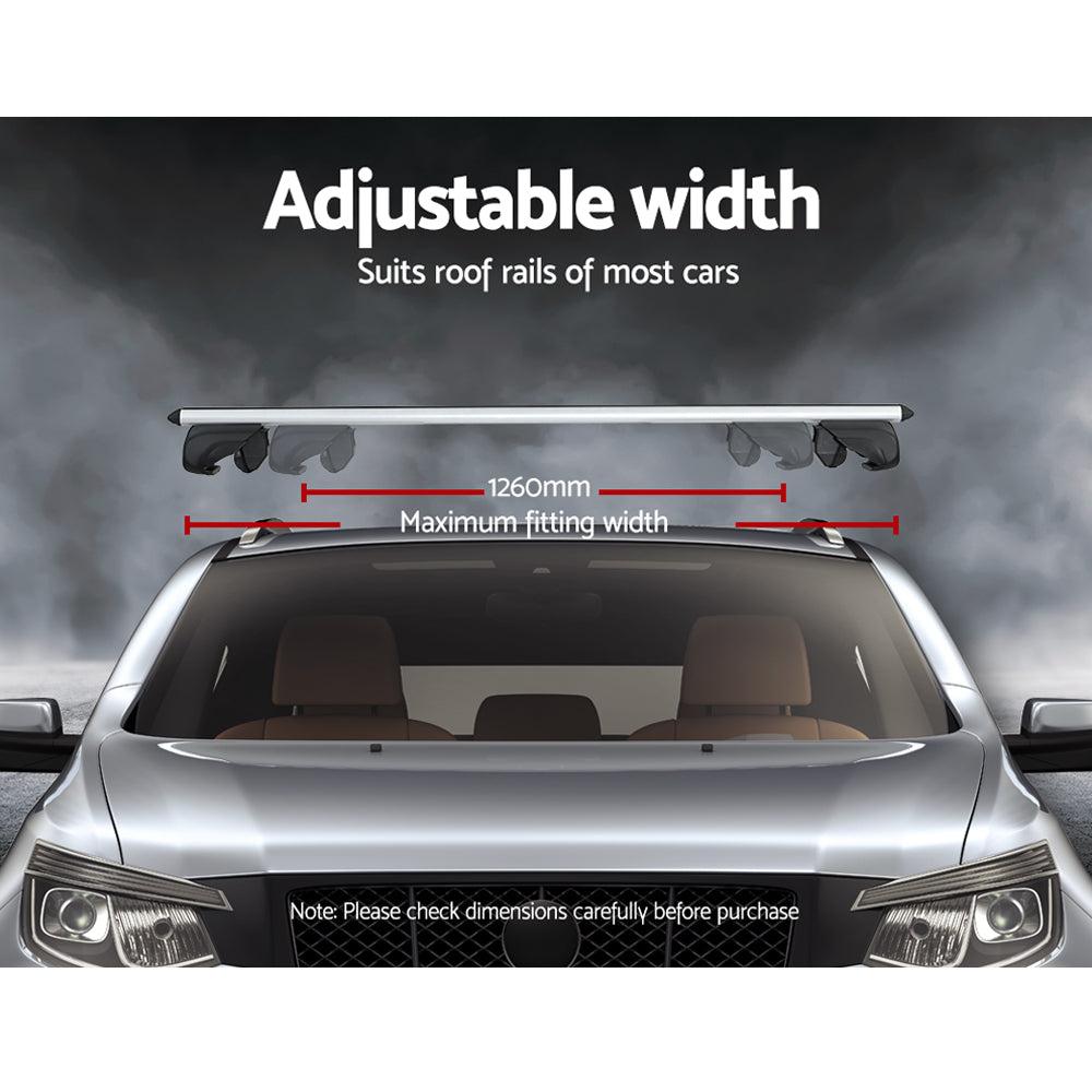 universal-car-roof-rack-1390mm-upgraded-holder-cross-bars-aluminium-silver-adjustable-car-90kgs-load-carrier