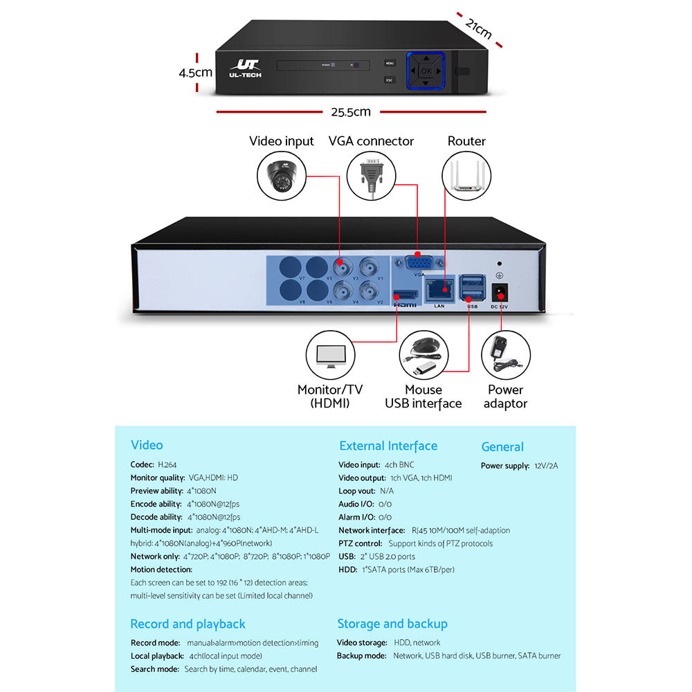 ul-tech-cctv-security-camera-home-system-dvr-1080p-ip-long-range-4-dome-cameras