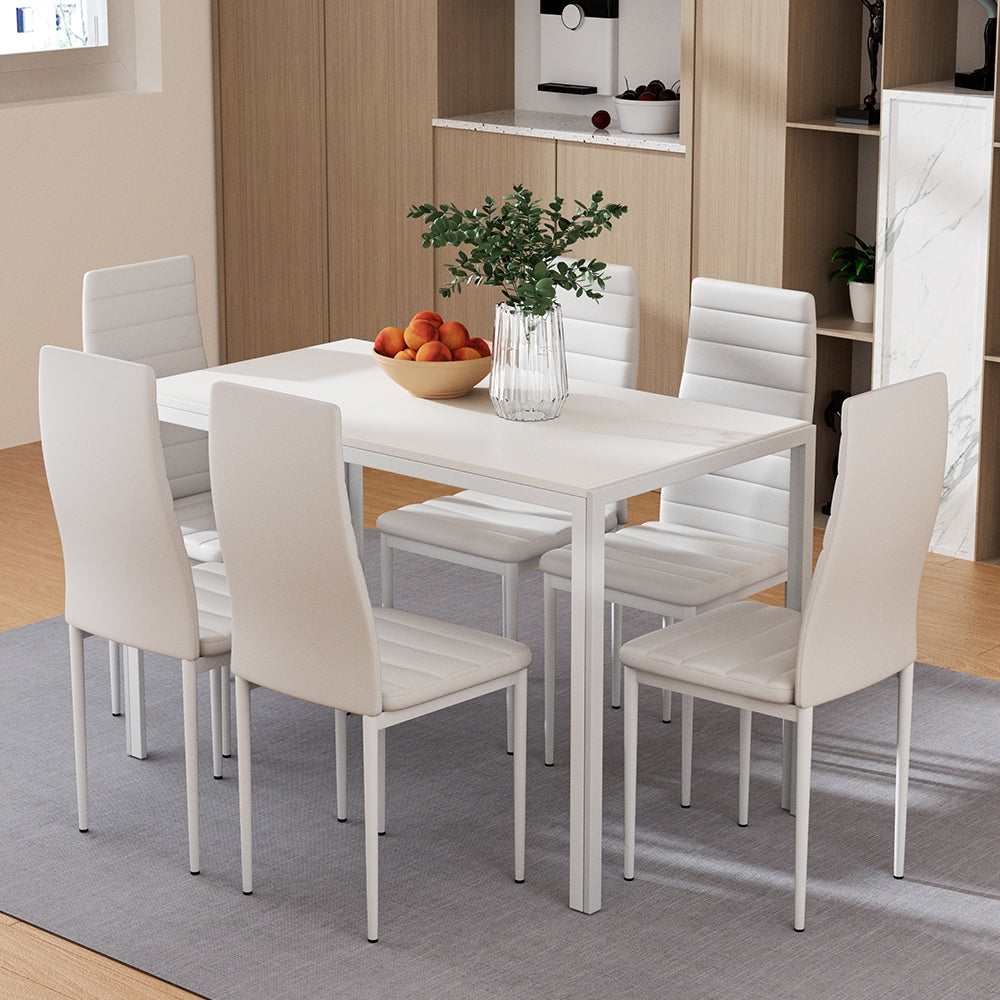 artiss-dining-chairs-and-table-dining-set-6-chair-set-of-7-wooden-top-white