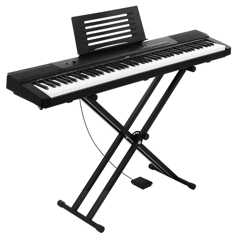 alpha-88-keys-electronic-piano-keyboard-electric-holder-music-stand-touch-sensitive-with-sustain-pedal