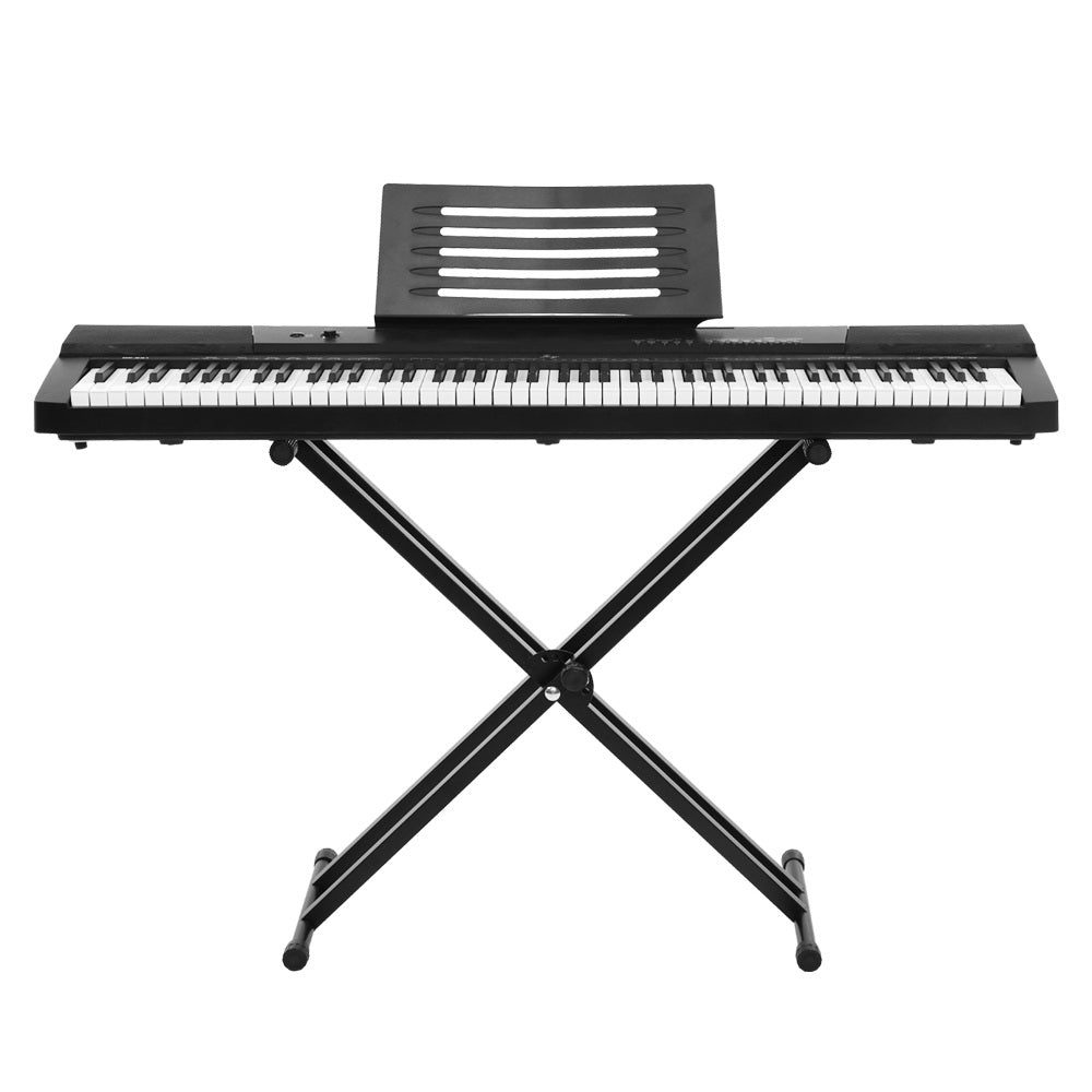 alpha-88-keys-electronic-piano-keyboard-electric-holder-music-stand-touch-sensitive-with-sustain-pedal