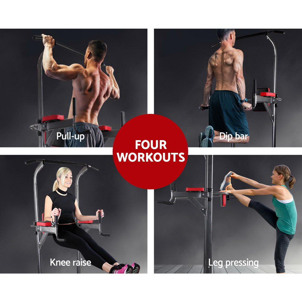 Everfit Power Tower 4-IN-1 Multi-Function Station Fitness Gym Equipment