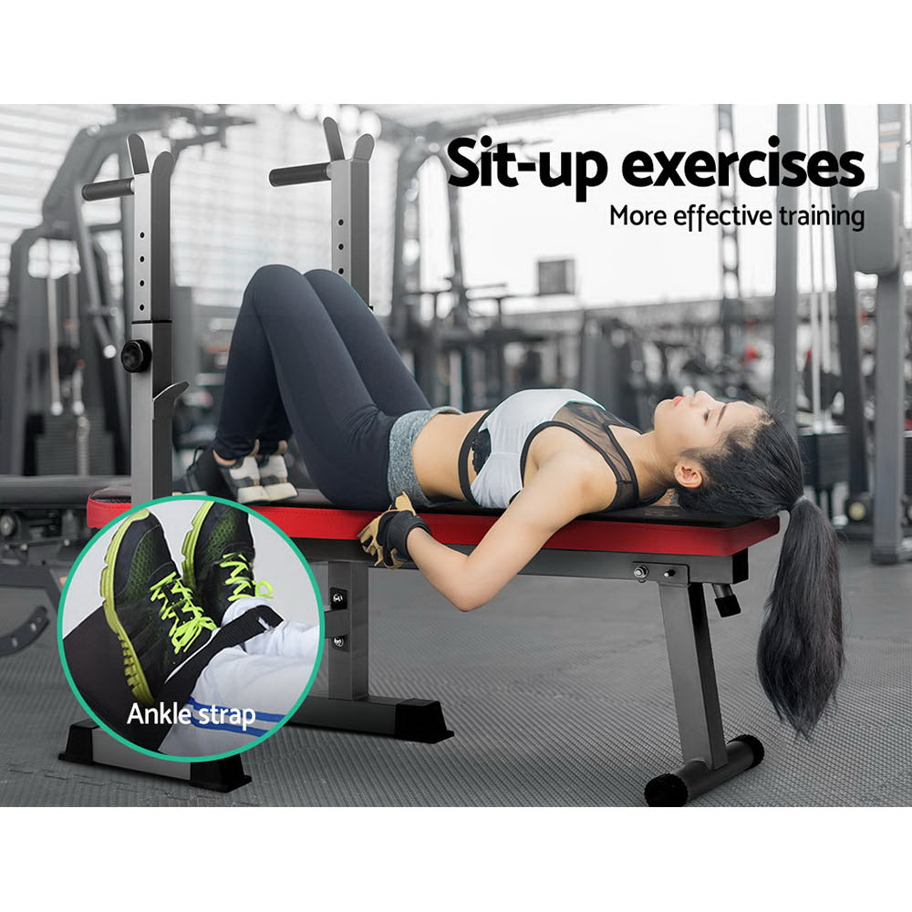 everfit-multi-station-weight-bench-press-weights-equipment-fitness-home-gym-red