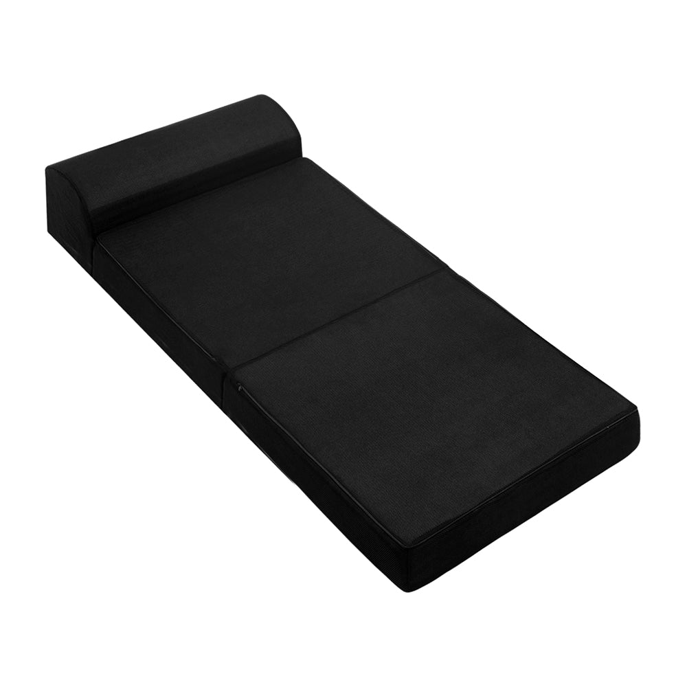 giselle-bedding-folding-foam-mattress-portable-single-sofa-bed-mat-air-mesh-fabric-black