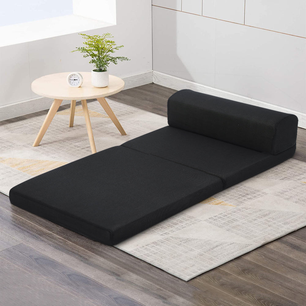 giselle-bedding-folding-foam-mattress-portable-single-sofa-bed-mat-air-mesh-fabric-black