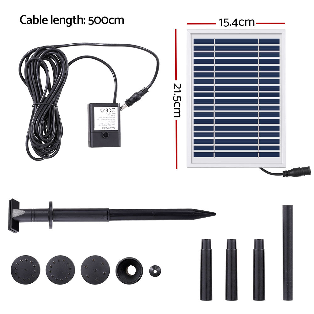 Gardeon Solar Pond Pump Submersible Powered Garden Pool Water Fountain Kit 4.4FT