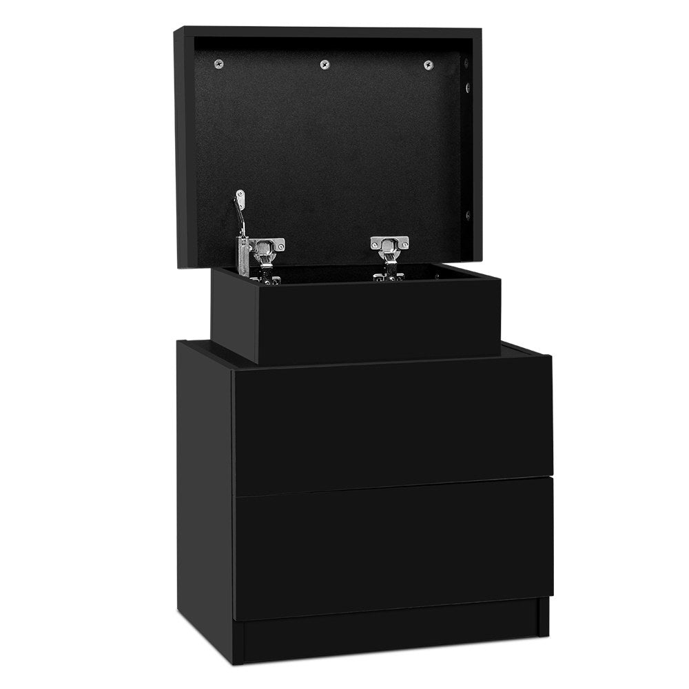 artiss-bedside-tables-2-drawers-side-table-storage-nightstand-black-bedroom-wood