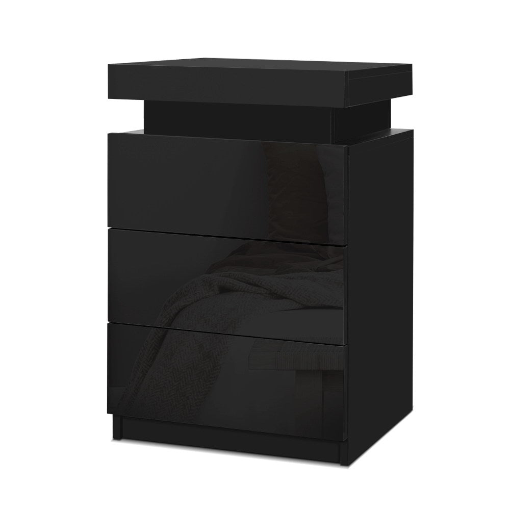 artiss-bedside-tables-side-table-3-drawers-rgb-led-high-gloss-nightstand-black