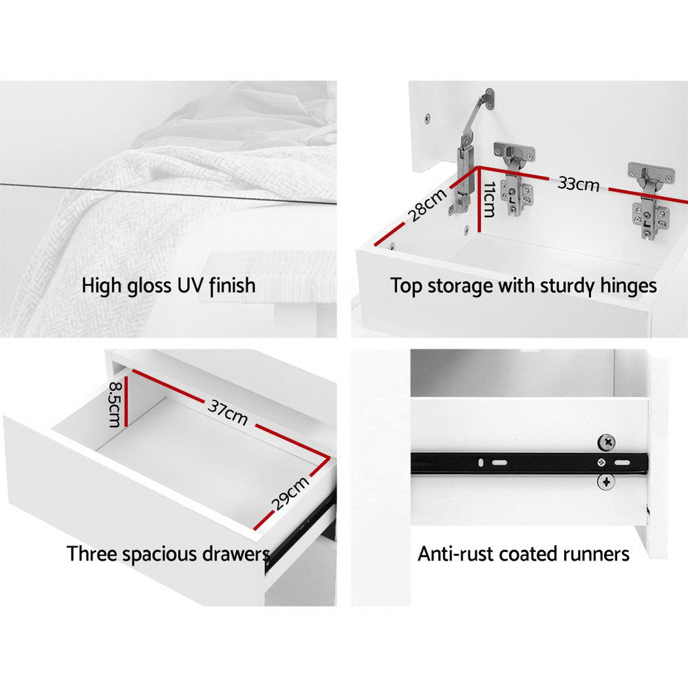 artiss-bedside-tables-side-table-3-drawers-rgb-led-high-gloss-nightstand-white