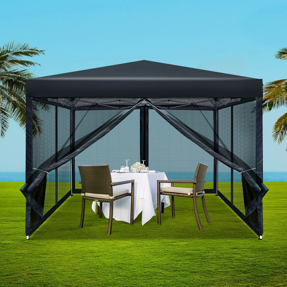 instahut-gazebo-pop-up-marquee-3x3-wedding-side-mesh-wall-outdoor-gazebos-black