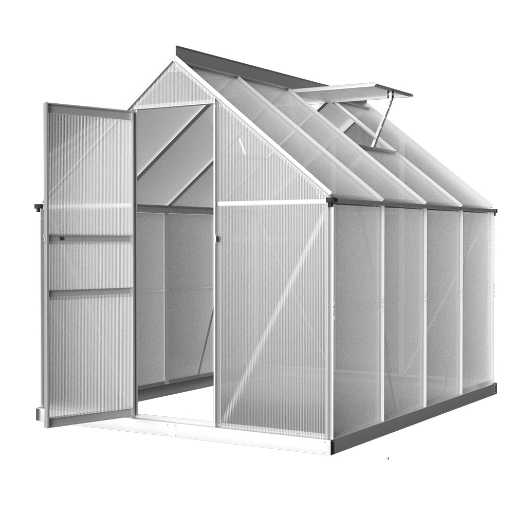 greenfingers-greenhouse-aluminium-green-house-polycarbonate-garden-shed-2-4x1-9m