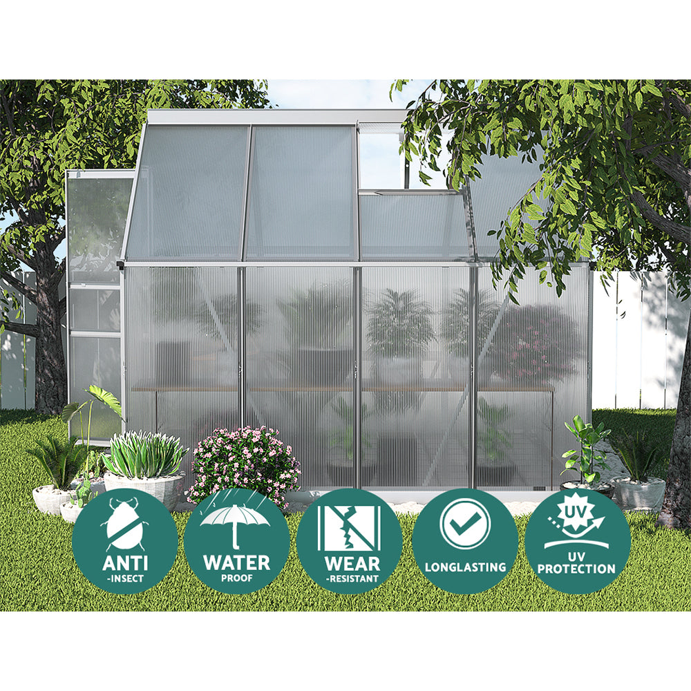 greenfingers-greenhouse-aluminium-green-house-polycarbonate-garden-shed-2-4x1-9m