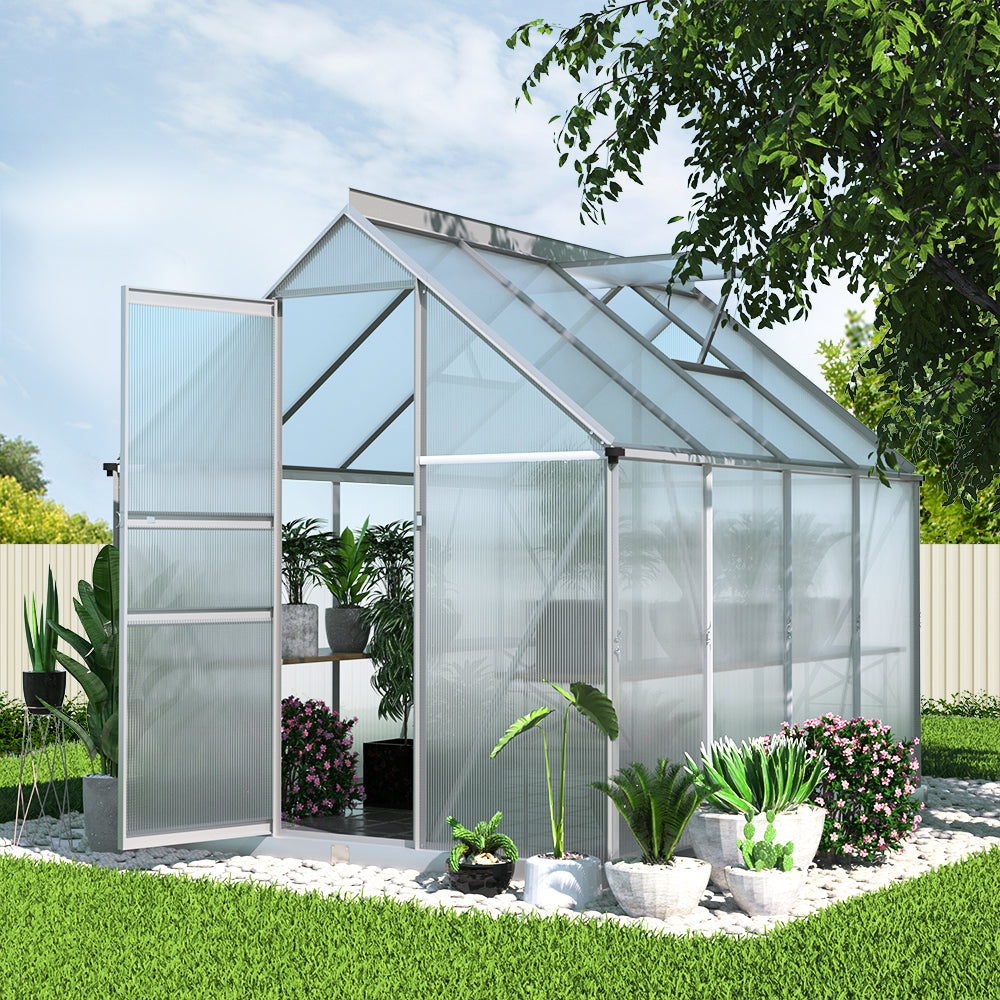 greenfingers-greenhouse-aluminium-green-house-polycarbonate-garden-shed-2-4x1-9m