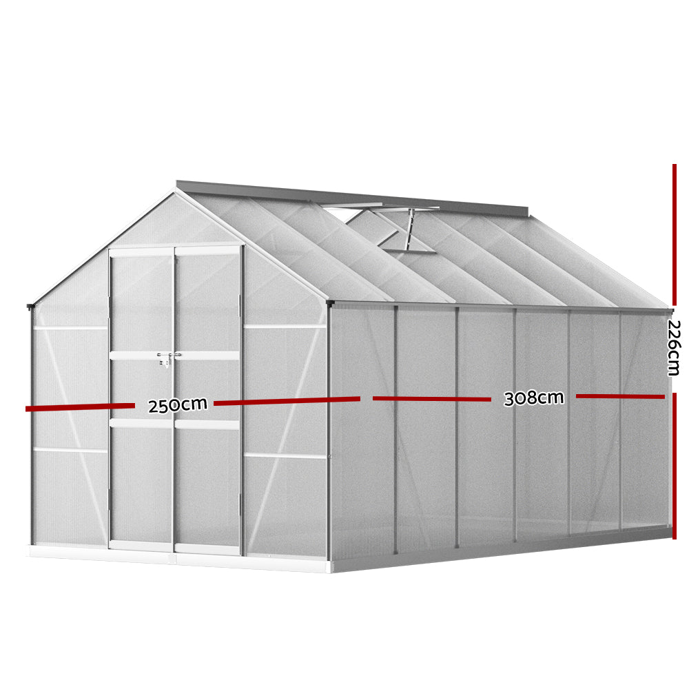 greenfingers-greenhouse-aluminium-polycarbonate-green-house-garden-shed-3x2-5m