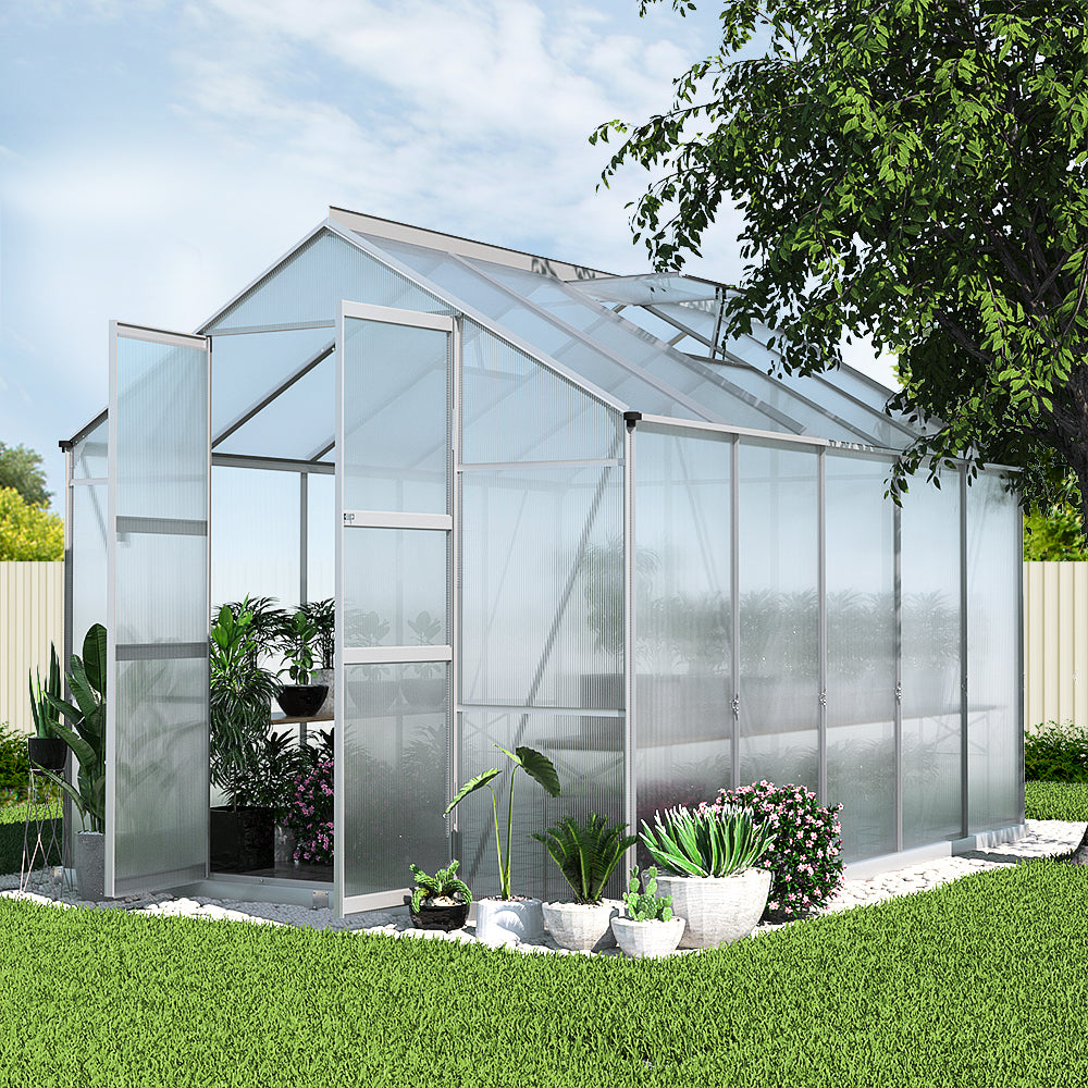 greenfingers-greenhouse-aluminium-polycarbonate-green-house-garden-shed-3x2-5m