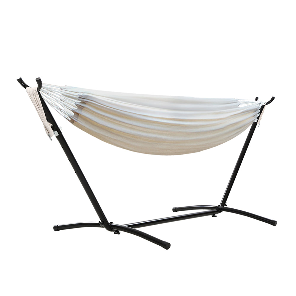 gardeon-camping-hammock-with-stand-cotton-rope-lounge-hammocks-outdoor-swing-bed