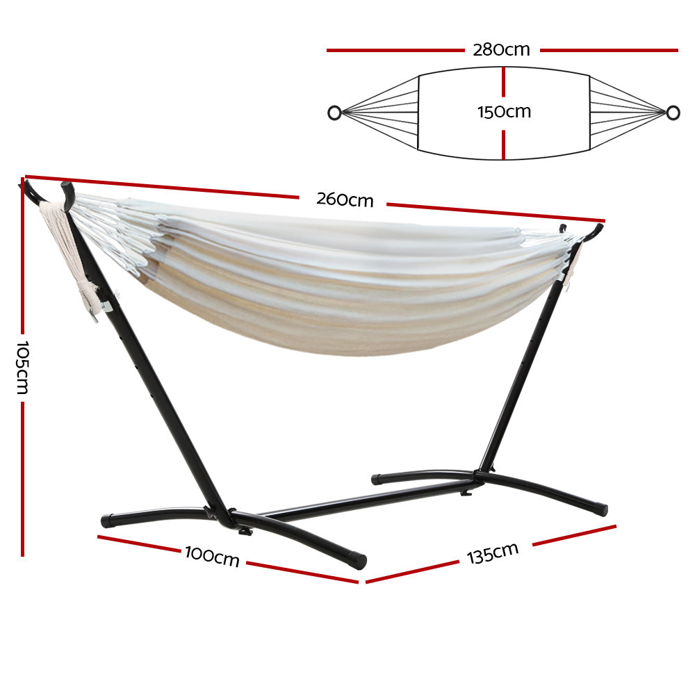 gardeon-camping-hammock-with-stand-cotton-rope-lounge-hammocks-outdoor-swing-bed