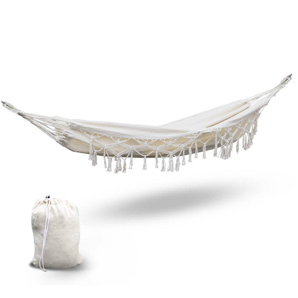 gardeon-hanging-tassel-hammock-swing-bed-cream