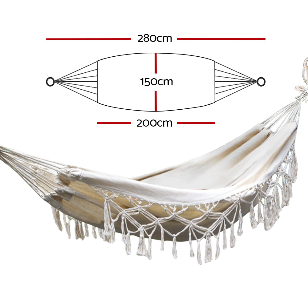 gardeon-hanging-tassel-hammock-swing-bed-cream