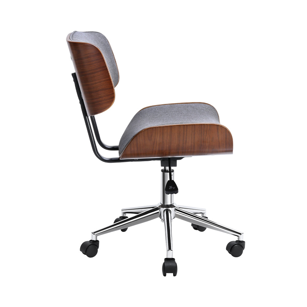 artiss-wooden-fabric-office-chair-grey