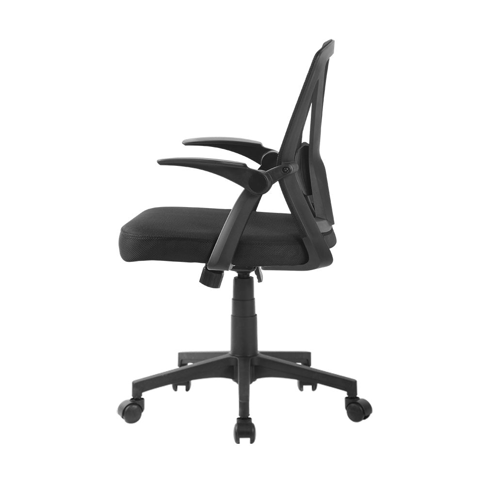 artiss-gaming-office-chair-mesh-computer-chairs-swivel-executive-mid-back-black