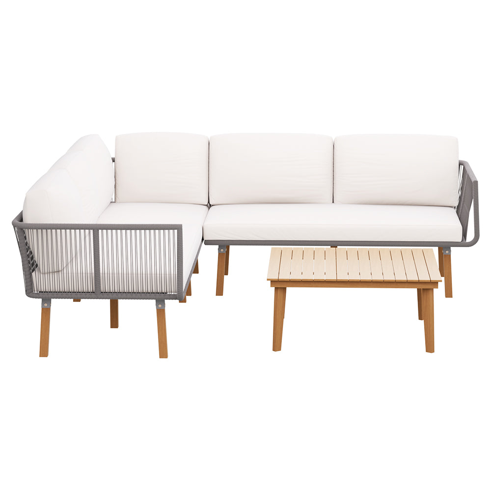 Gardeon 5-Seater Outdoor Sofa Set Aluminum Lounge Setting Wooden