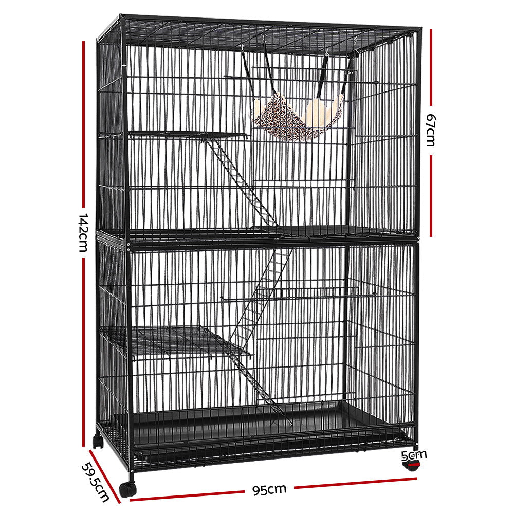 i-pet-rabbit-cage-bird-ferret-parrot-aviary-cat-hamster-4-level-142cm