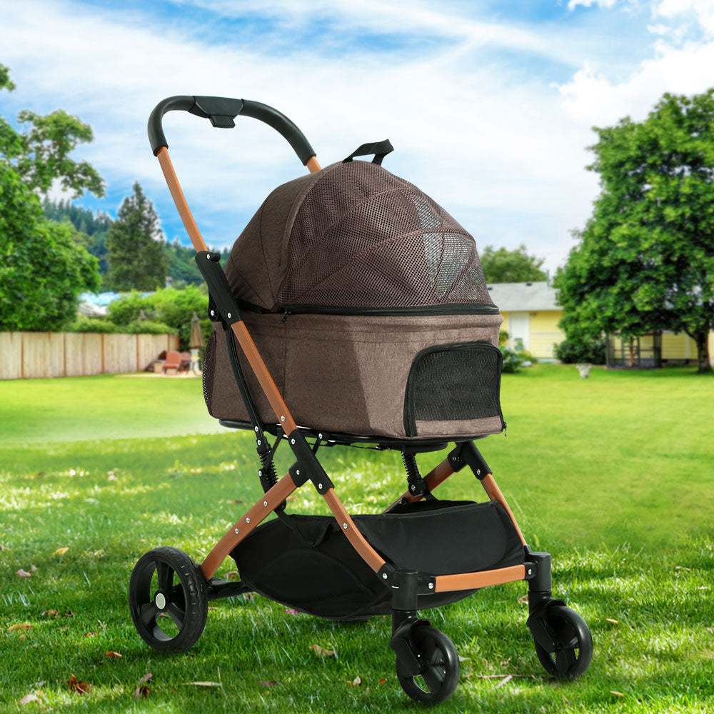 i-pet-pet-stroller-dog-pram-large-cat-carrier-travel-pushchair-foldable-4-wheels