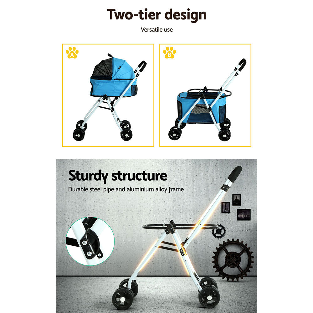 i-pet-pet-stroller-dog-pram-large-cat-carrier-travel-foldable-4-wheels-double