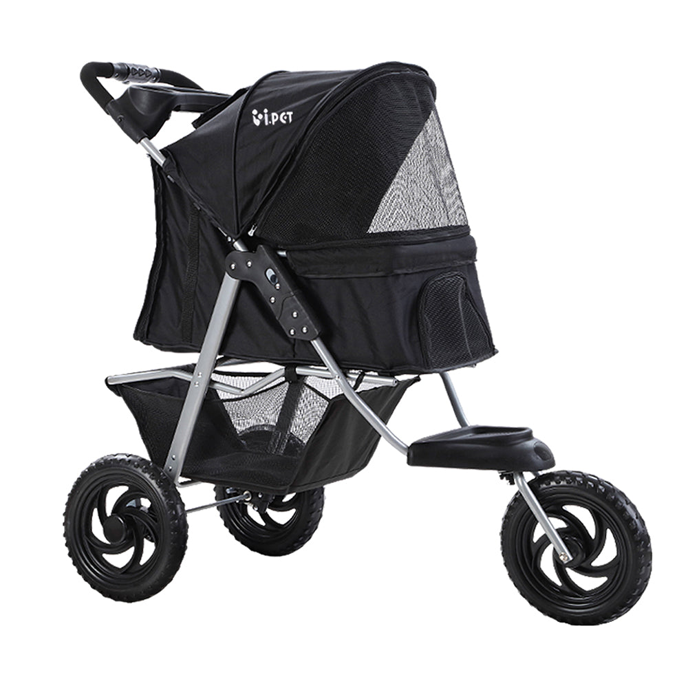 i-pet-pet-stroller-dog-carrier-foldable-pram-large-black