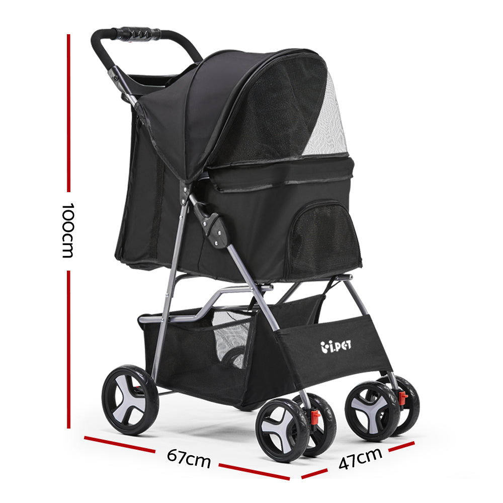 i-pet-4-wheel-pet-stroller-black