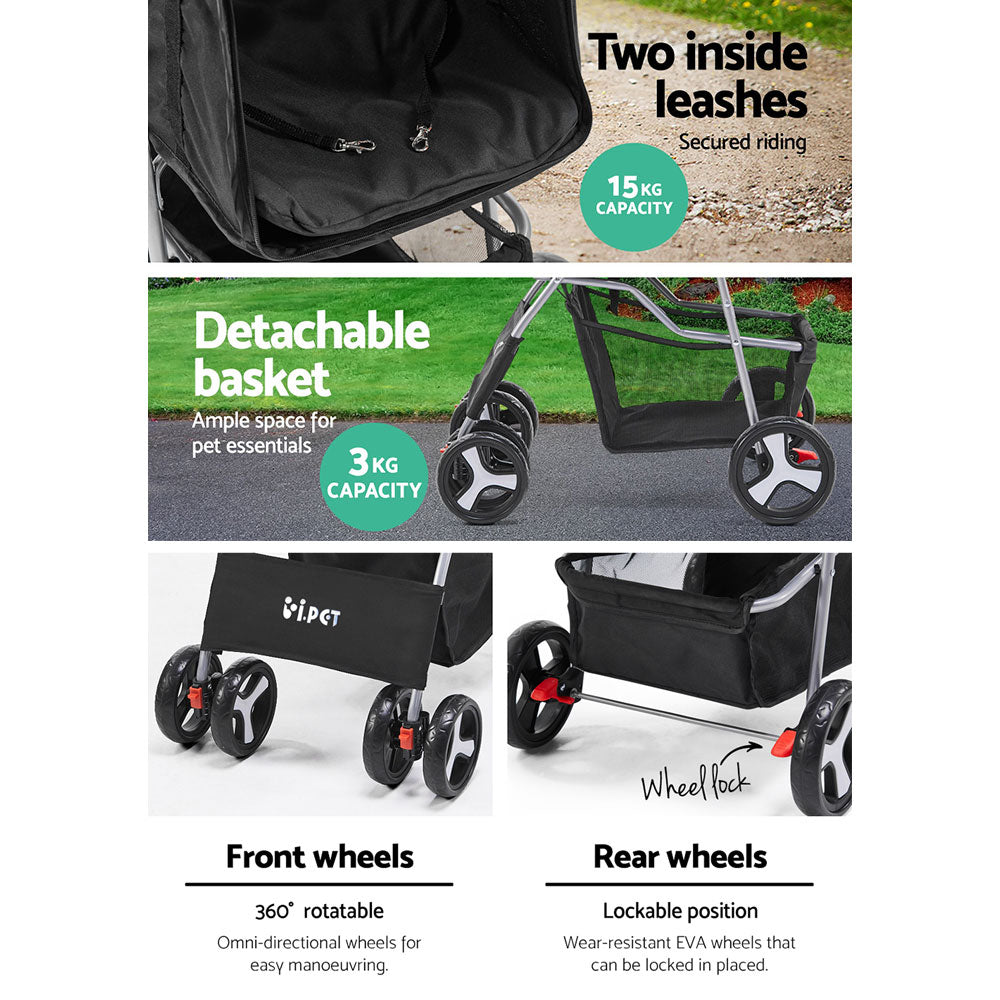 i-pet-4-wheel-pet-stroller-black