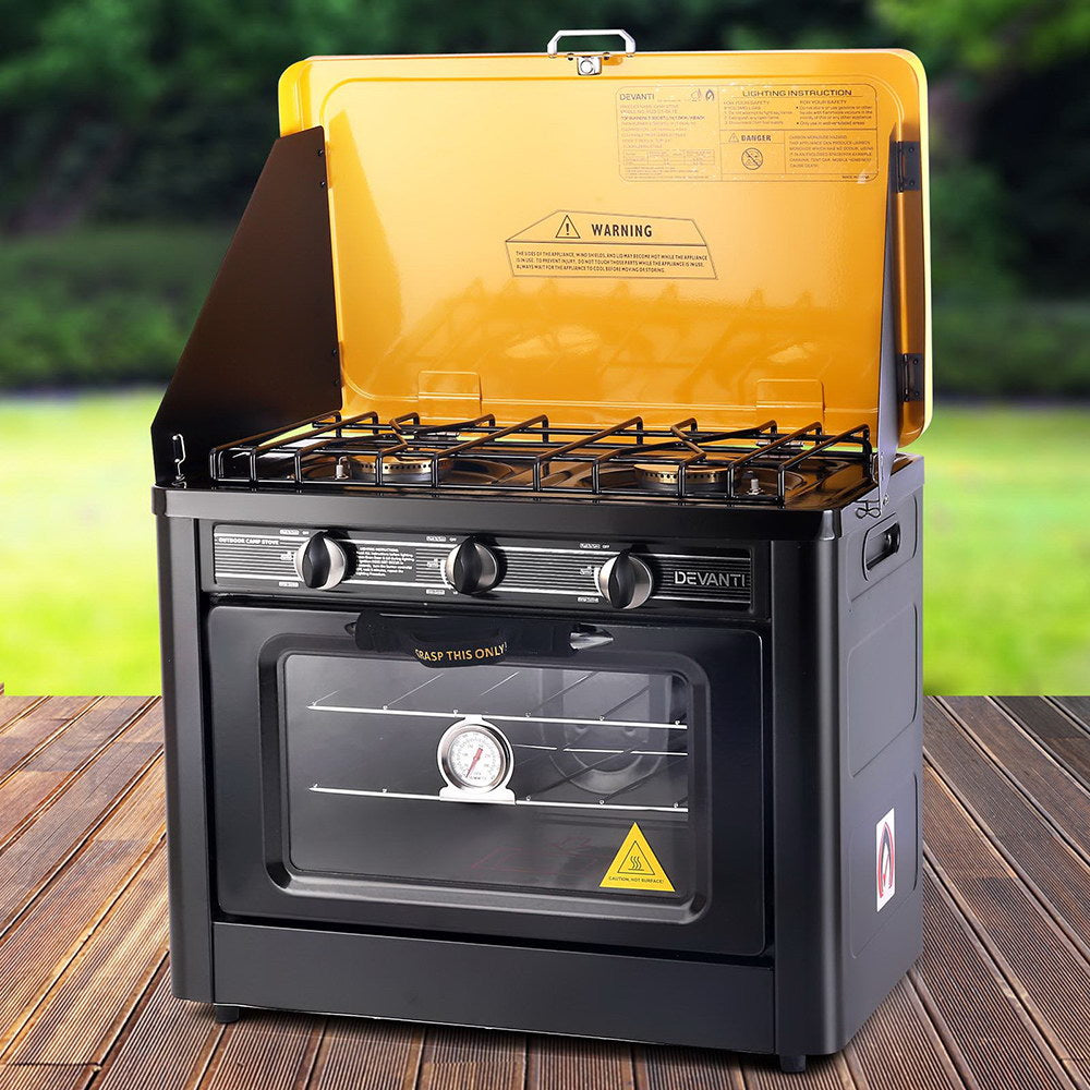 devanti-3-burner-portable-oven-black-yellow