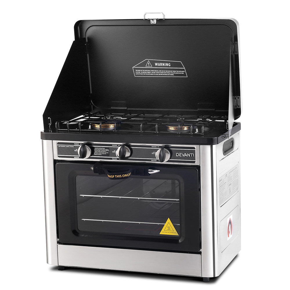 devanti-3-burner-portable-oven-silver-black