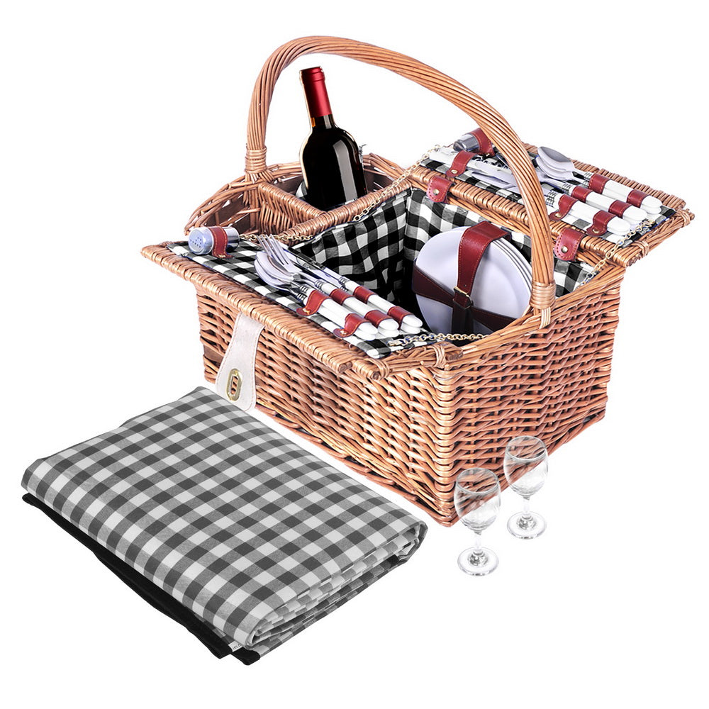 alfresco-4-person-picnic-basket-set-basket-outdoor-insulated-blanket-deluxe