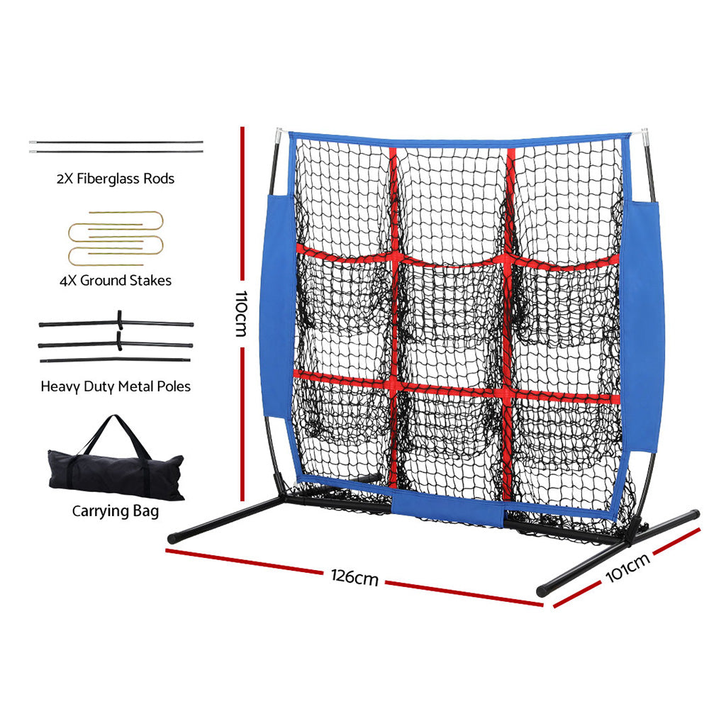 Everfit 9 Pockets Pitching Net Baseball Football Target Net Softball Pitcher