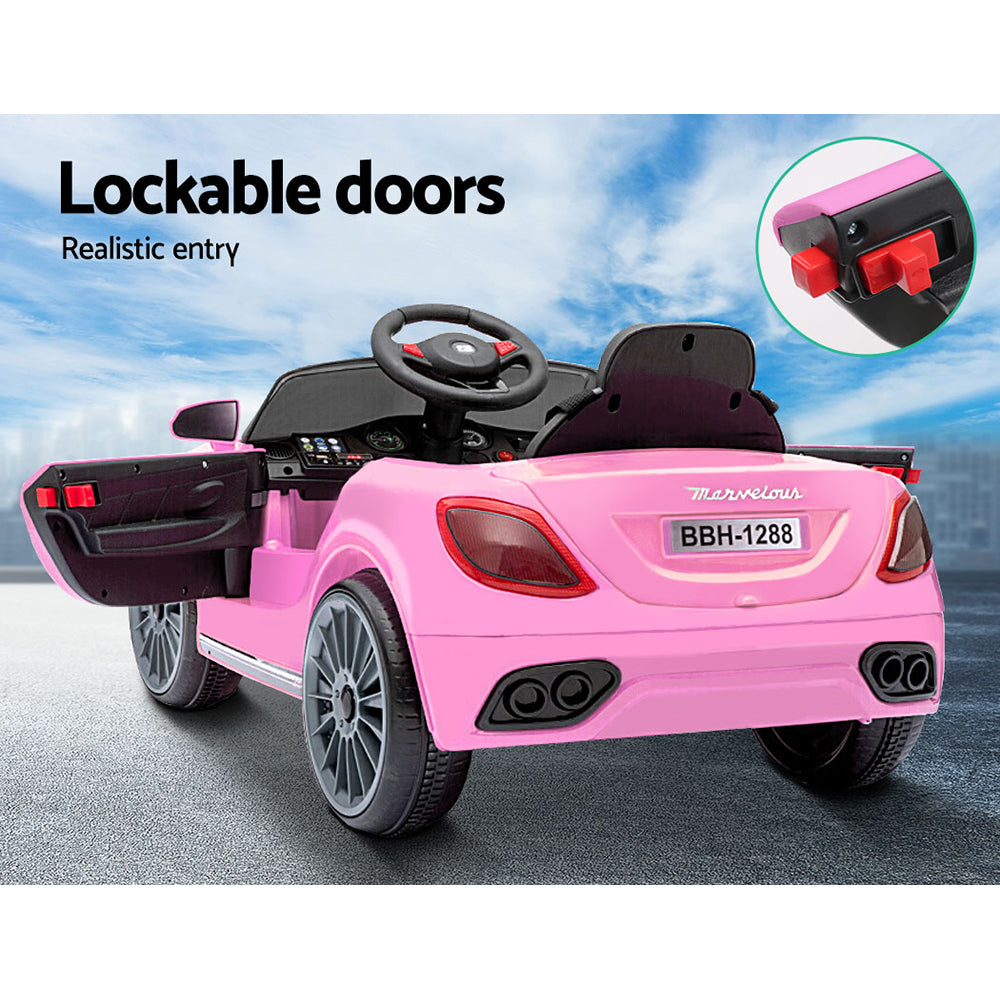 rigo-kids-ride-on-car-battery-electric-toy-remote-control-pink-cars-dual-motor