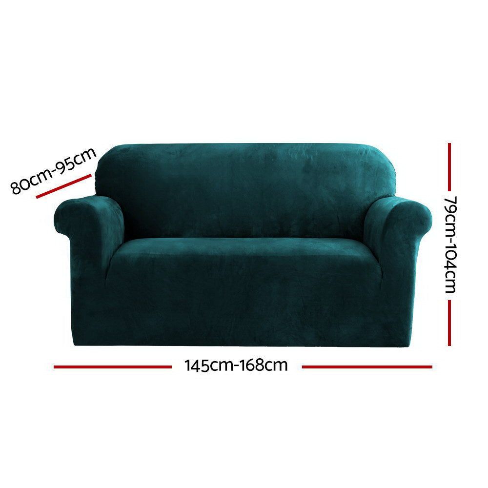 artiss-velvet-sofa-cover-plush-couch-cover-lounge-slipcover-2-seater-agate-green