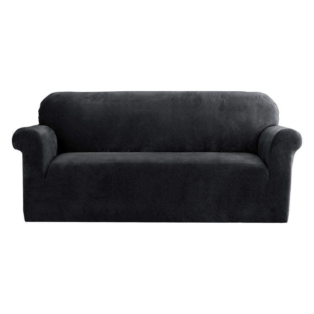 artiss-velvet-sofa-cover-plush-couch-cover-lounge-slipcover-3-seater-black