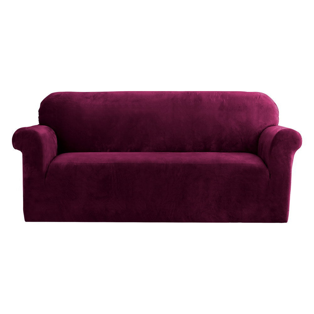 artiss-velvet-sofa-cover-plush-couch-cover-lounge-slipcover-3-seater-ruby-red