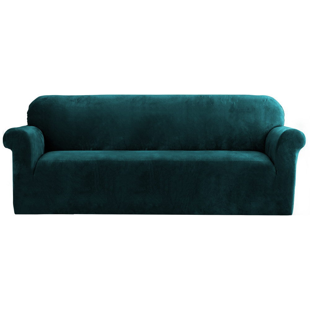 artiss-velvet-sofa-cover-plush-couch-cover-lounge-slipcover-4-seater-agate-green