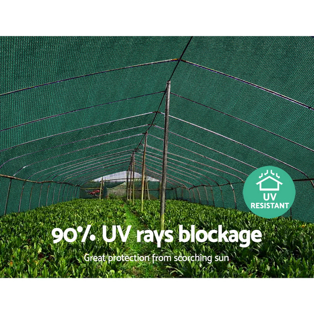 Instahut 90% Shade Cloth 3.66x10m Shadecloth Sail Heavy Duty Green