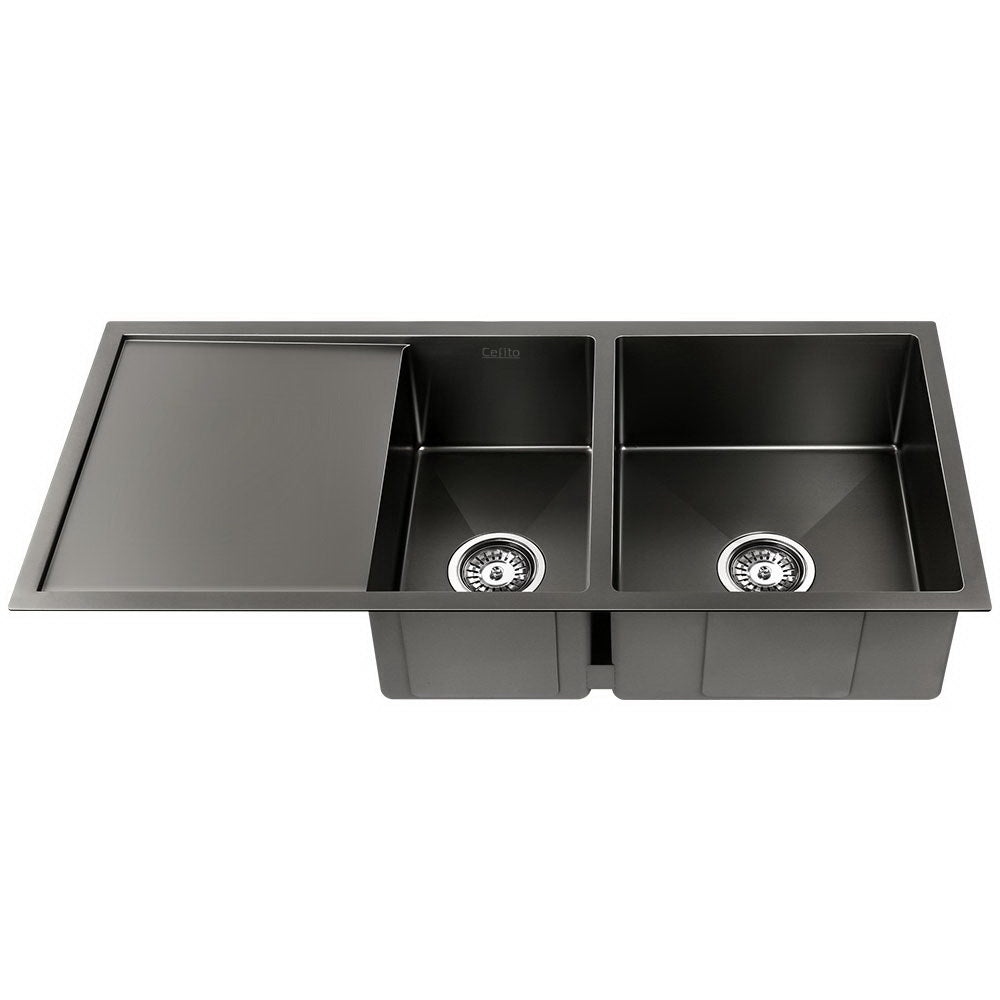 cefito-100cm-x-45cm-stainless-steel-kitchen-sink-under-top-flush-mount-black