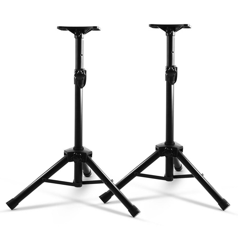 set-of-2-adjustable-120cm-speaker-stand-black